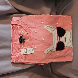 Talbot's Pink Sweater - 3/4 length sleeves - Size Medium